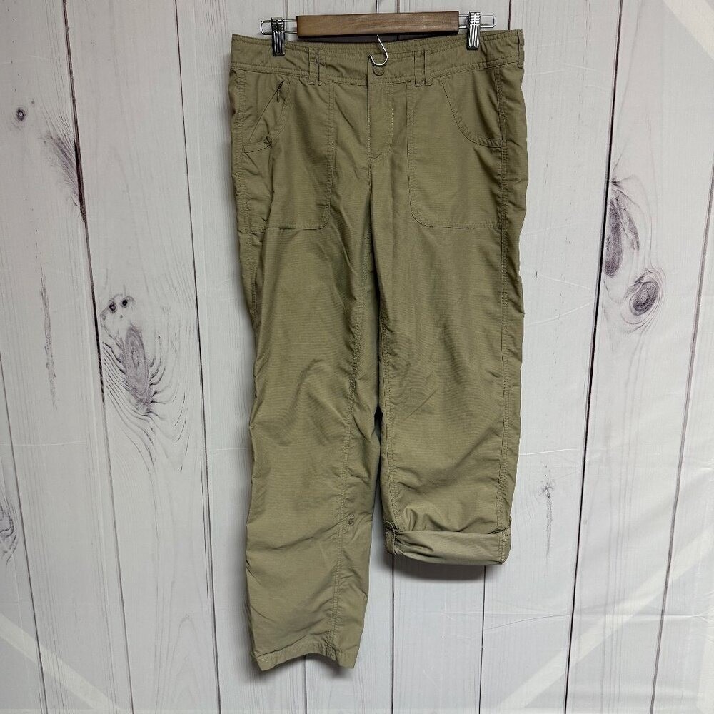 The North Face Women's Roll Up Hiking Pants 10 Khaki Convertible Capri